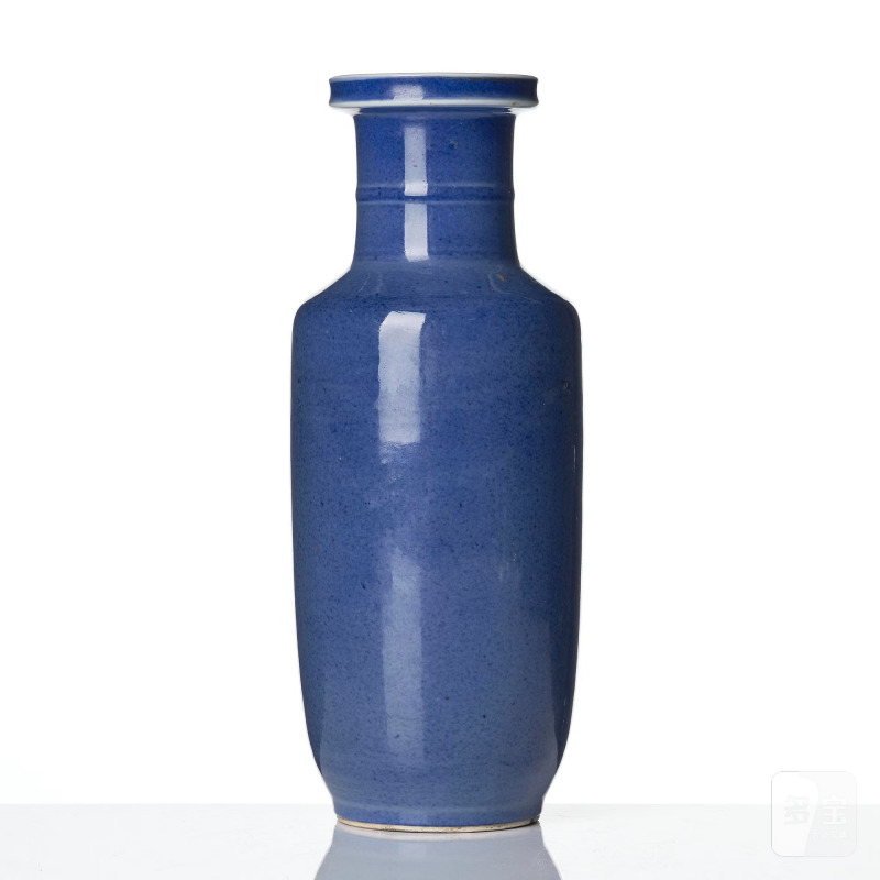 A powder blue roleau vase, - 图2